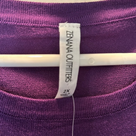Zenana outfitters crewneck purple knit sweater NWT 2X - Picture 4 of 9